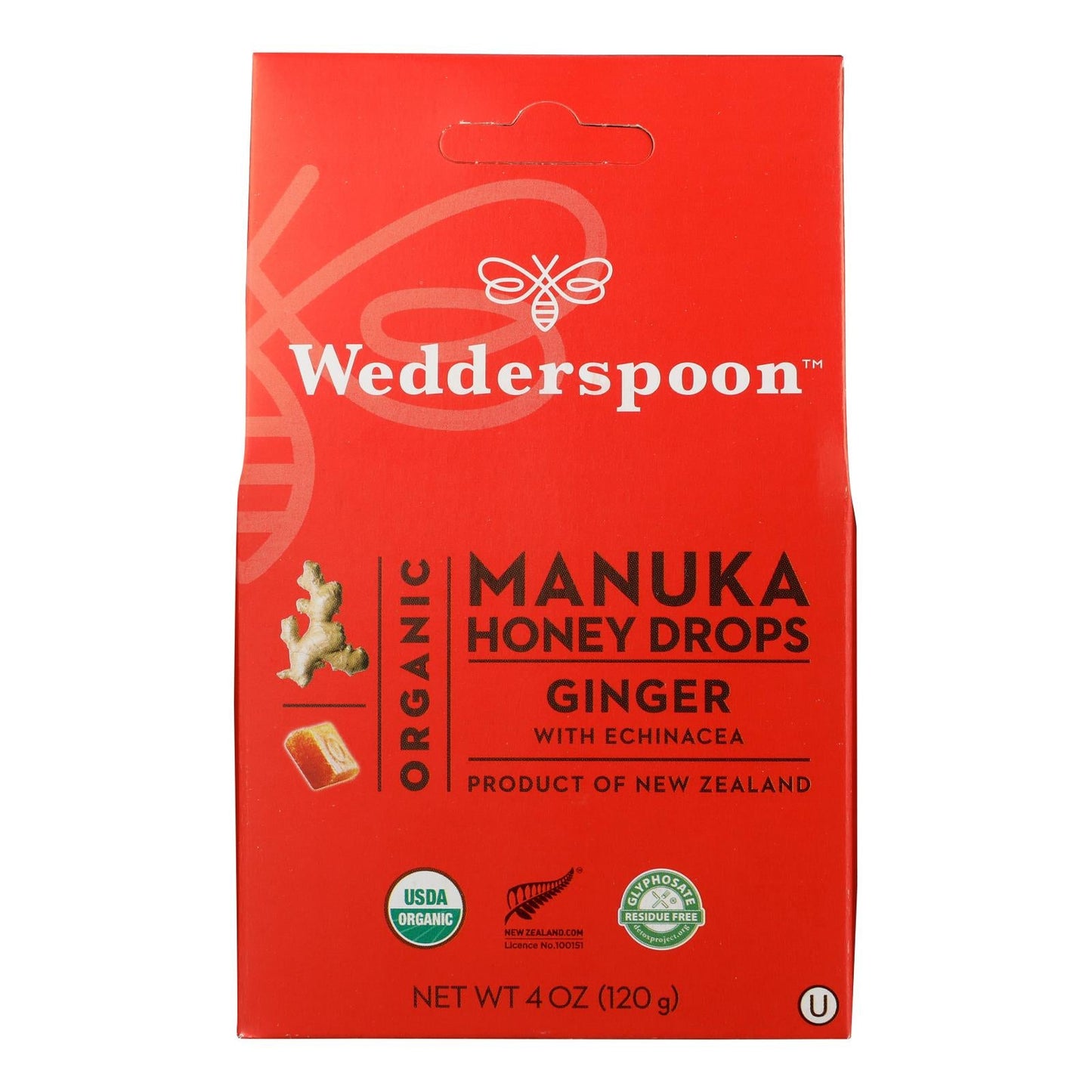 Wedderspoon | Organic Manuka Honey Drops with Ginger
