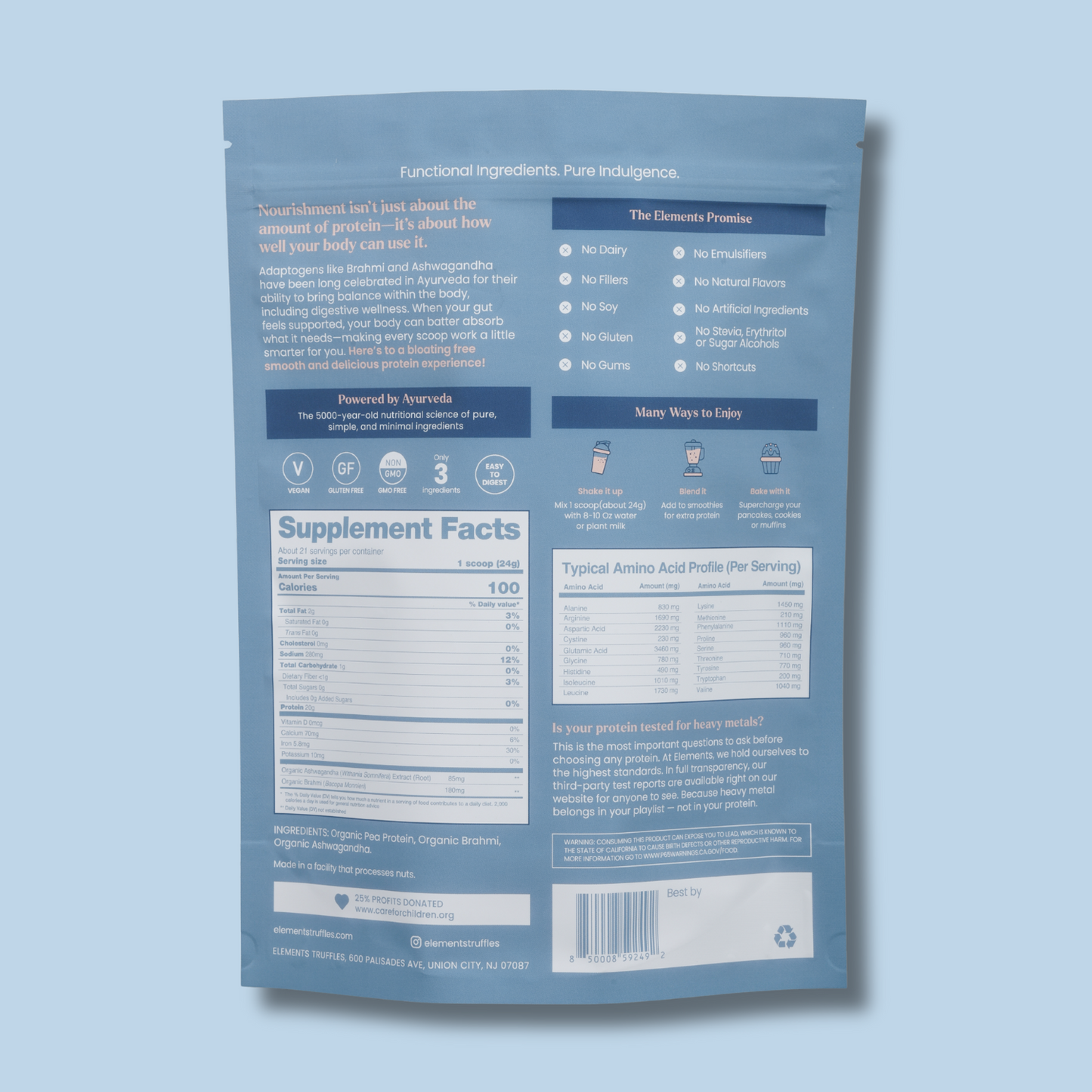 Plant Based Protein Powder: Unflavored | 21 Servings