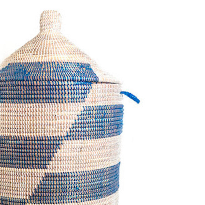 Azure Stripe Storage Basket