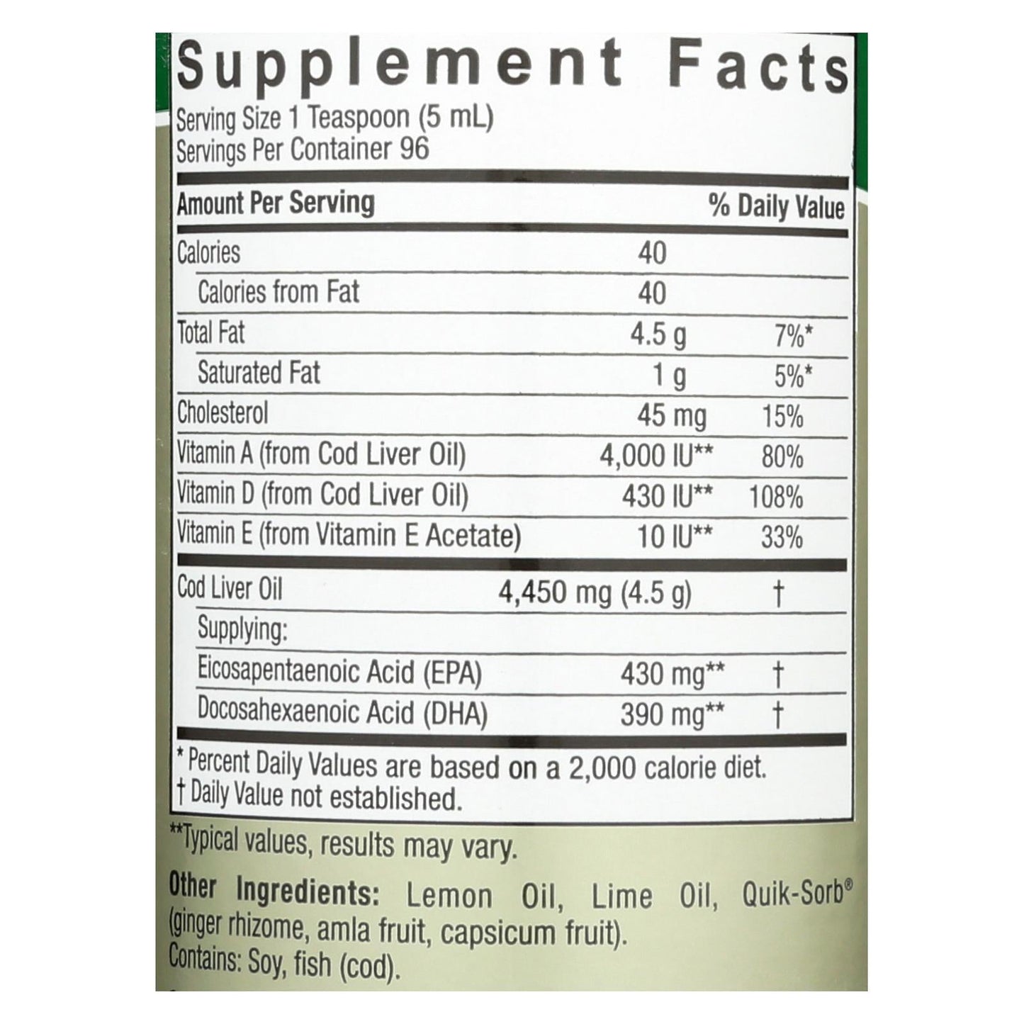 Nature's Answer | Premium Norwegian Cod Liver Oil