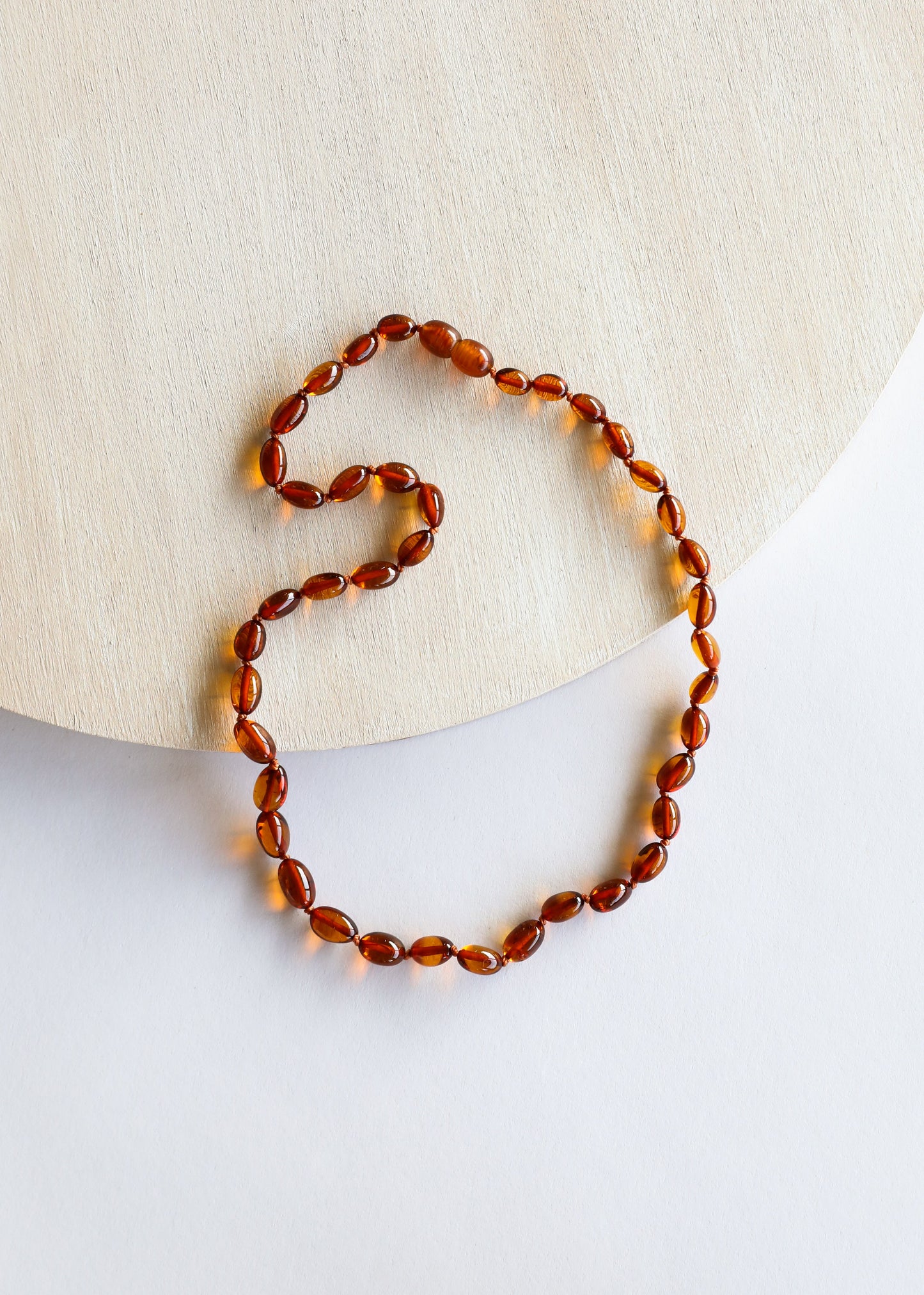 Polished Cognac Baltic Amber Necklace