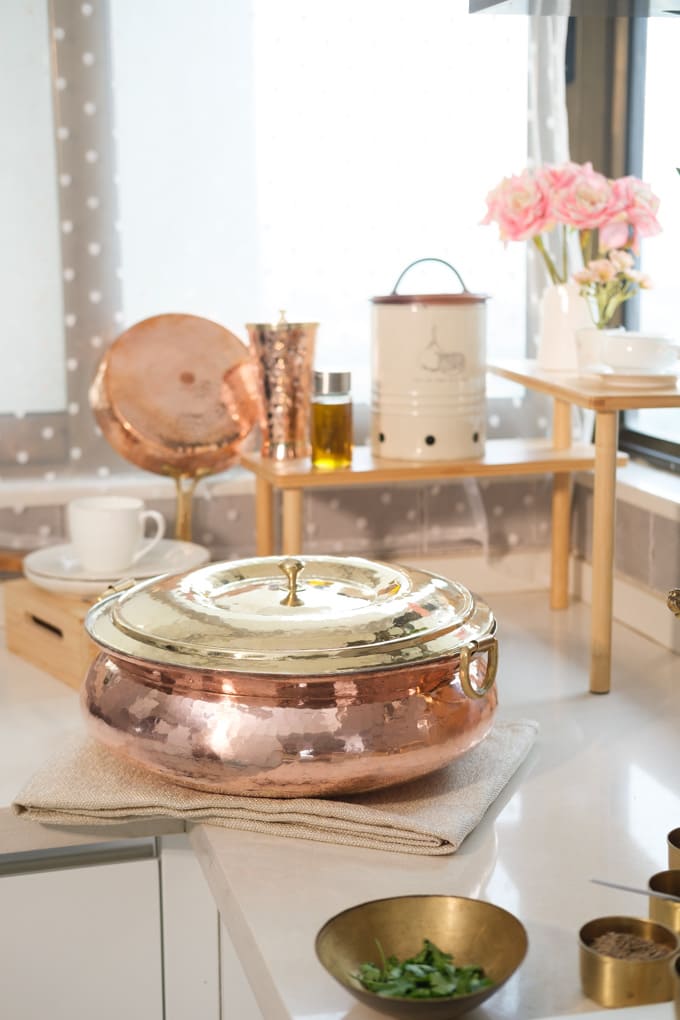 Copper Hammered Braiser