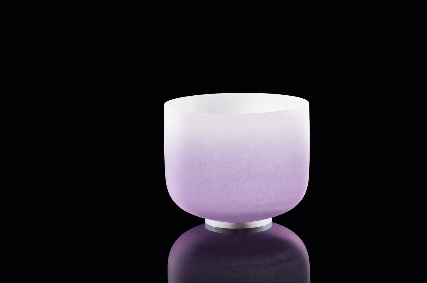 8" Color-Frosted Crystal Singing Bowl, Purple, Note B4, Crown Chakra