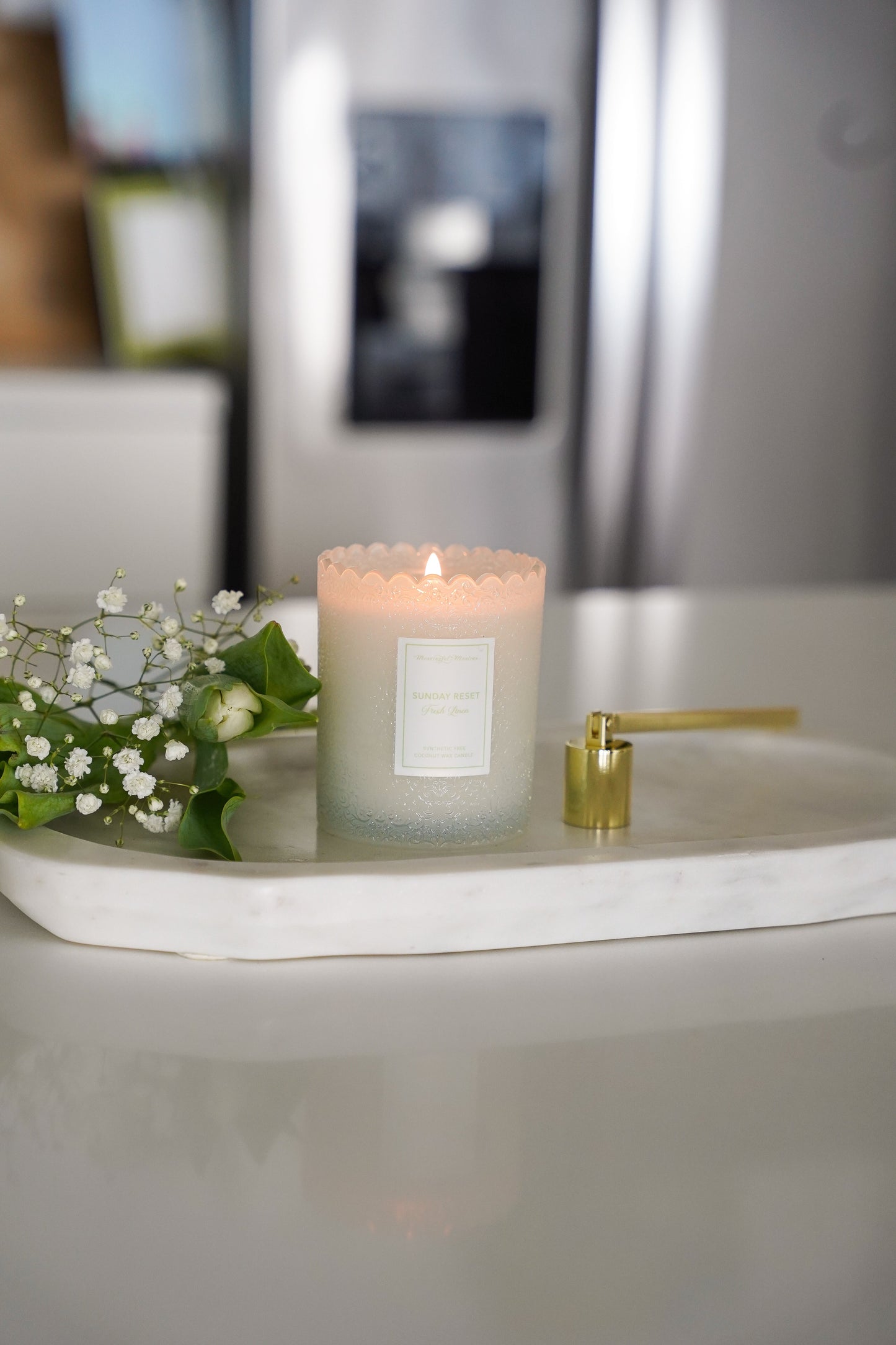 Sunday Reset Fresh Linen Natural Candle