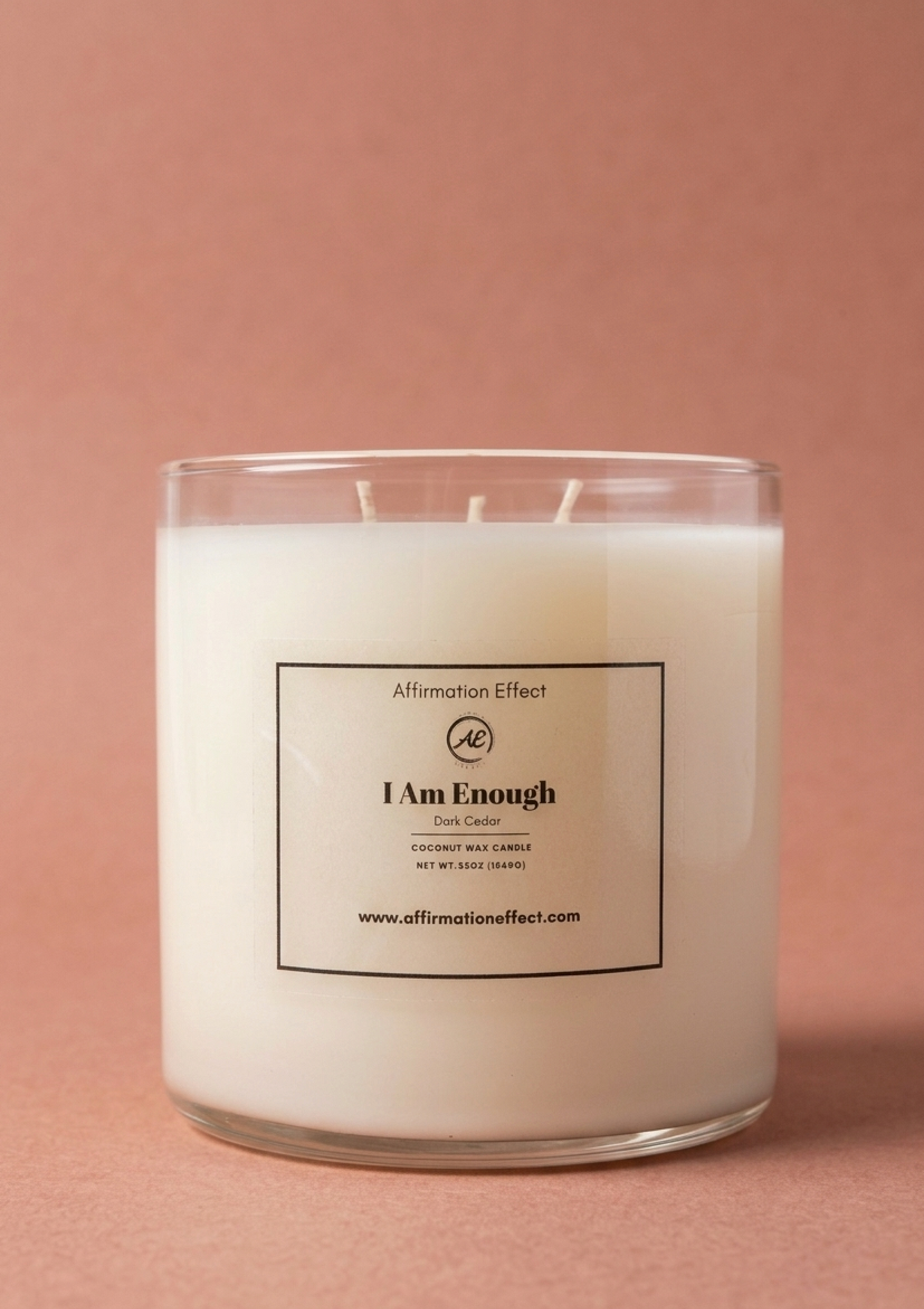 Dark Cedar " I AM Enough" Affirmation Candle | 60 oz
