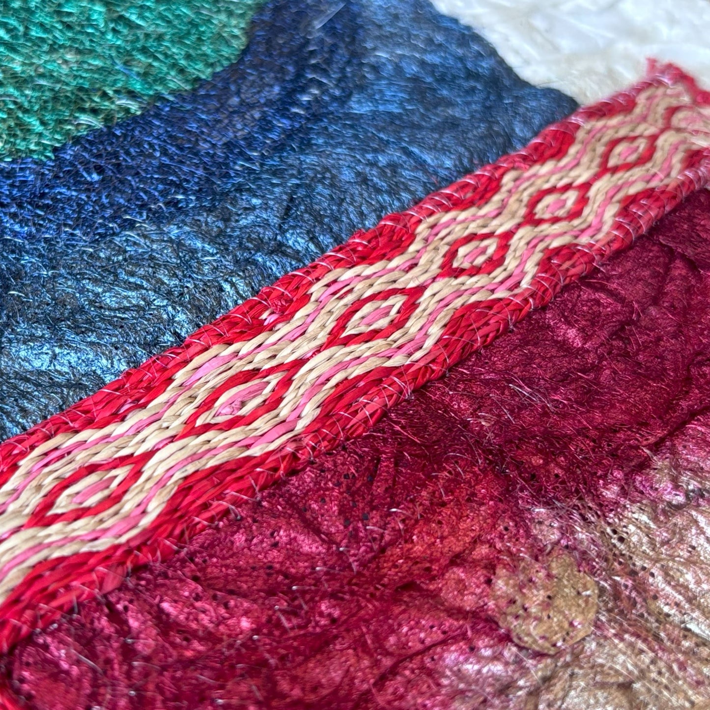 Ravinala Wild Silk Wall Hanging