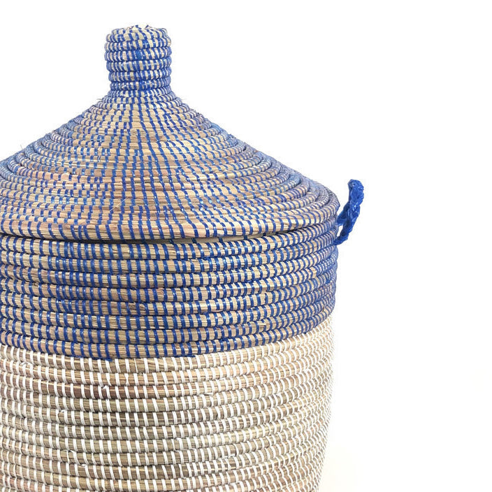 Medium Two-Tone Basket | Navy + White