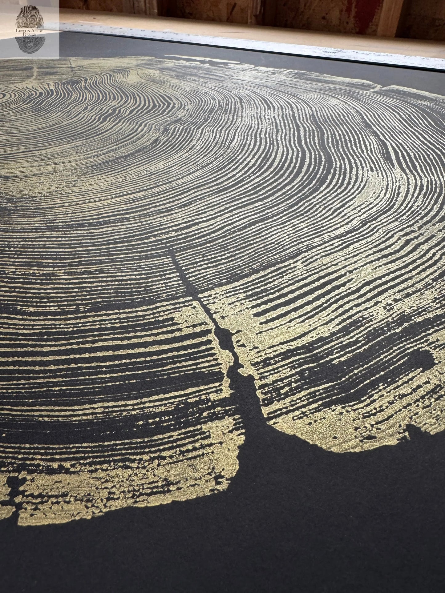 Hand-Pressed Redwood | Gold & Black | San Francisco