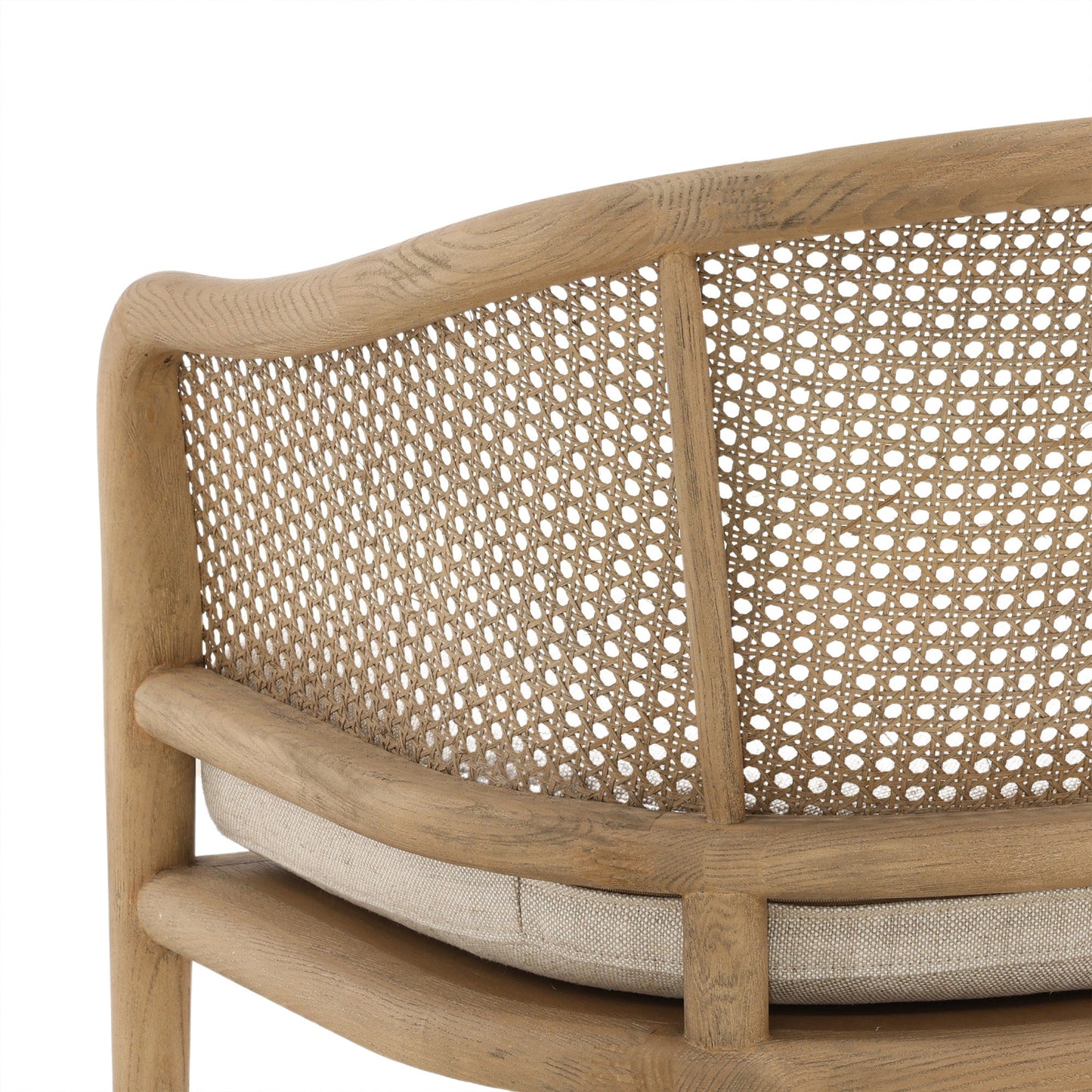 Kendrix Cane Back Linen Dining Chair