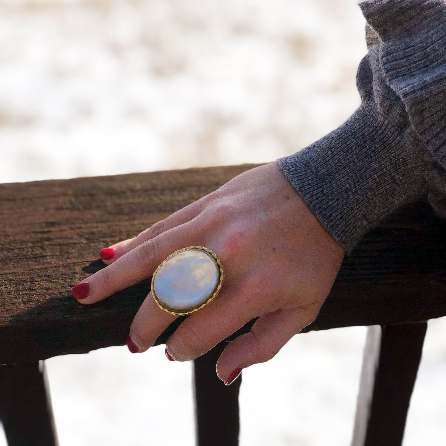 Statement Ring | Pearl