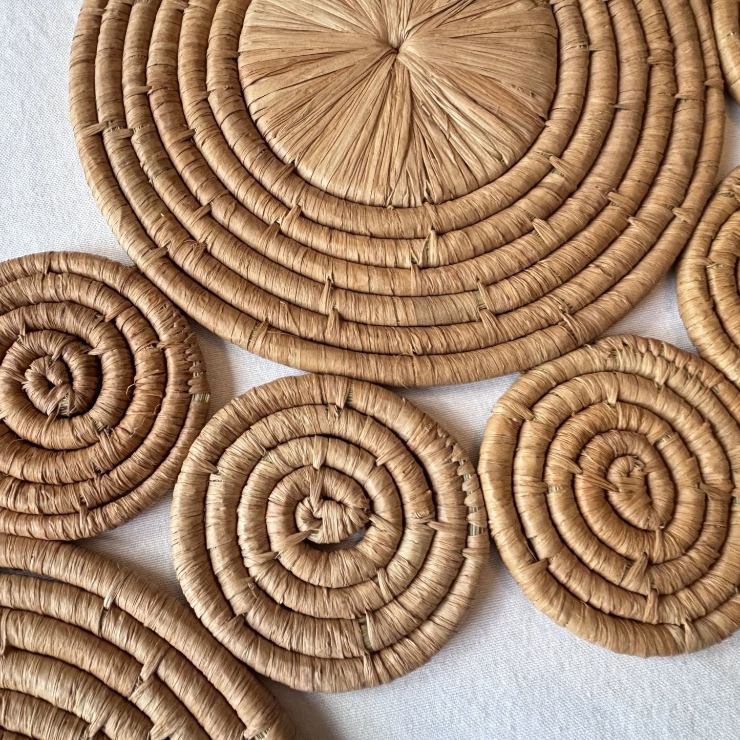 Coiled Raffia Wall Hanging | Table Runner