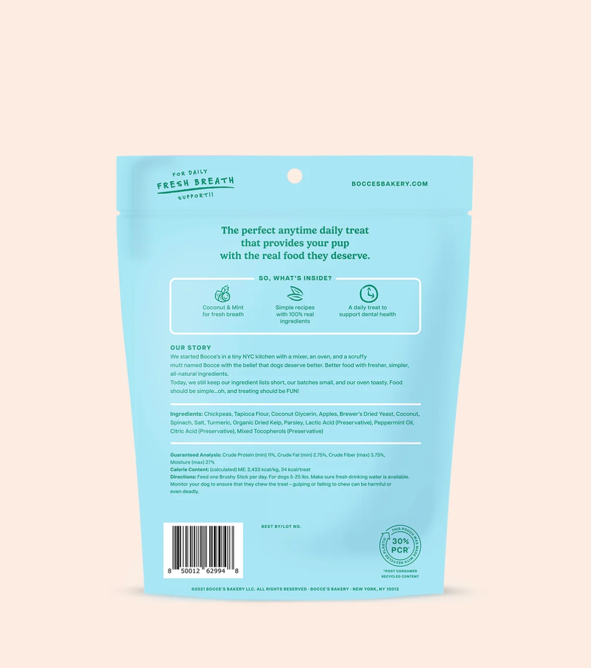 Bocce's Bakery | Dental Health Chews Brushy Sticks