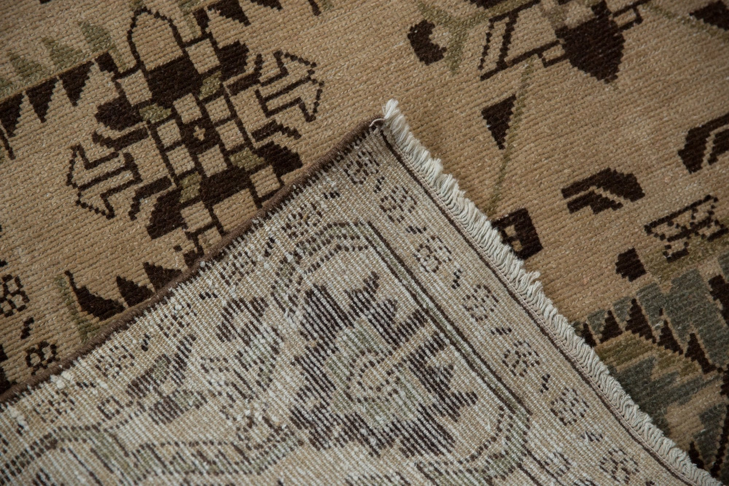 4.5x7 Vintage Distressed Malayer Rug