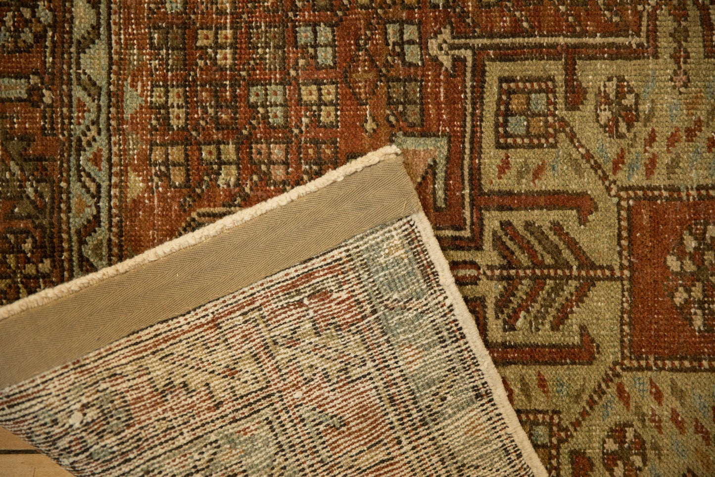 3x10.5 Vintage Distressed Karaja Rug Runner
