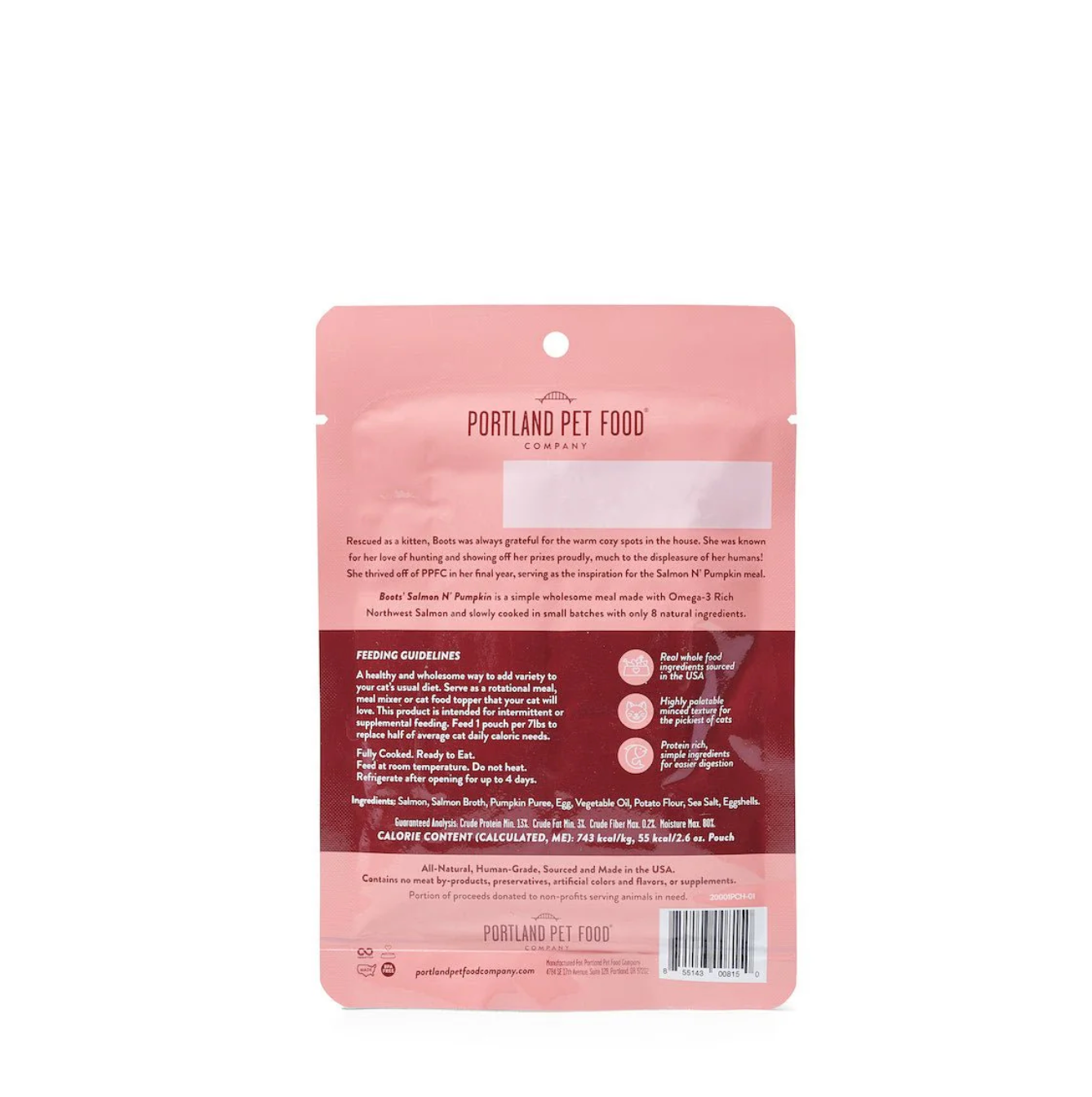 Portland Pet Food Company | Salmon & Pumpkin Cat Meal