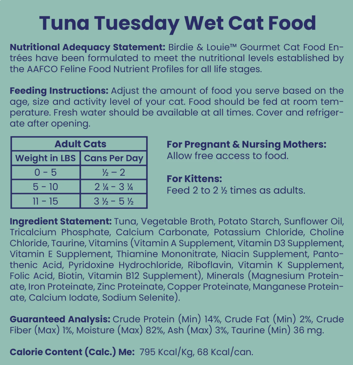 Birdie & Louie | Tuna Tuesday Wet Cat Food