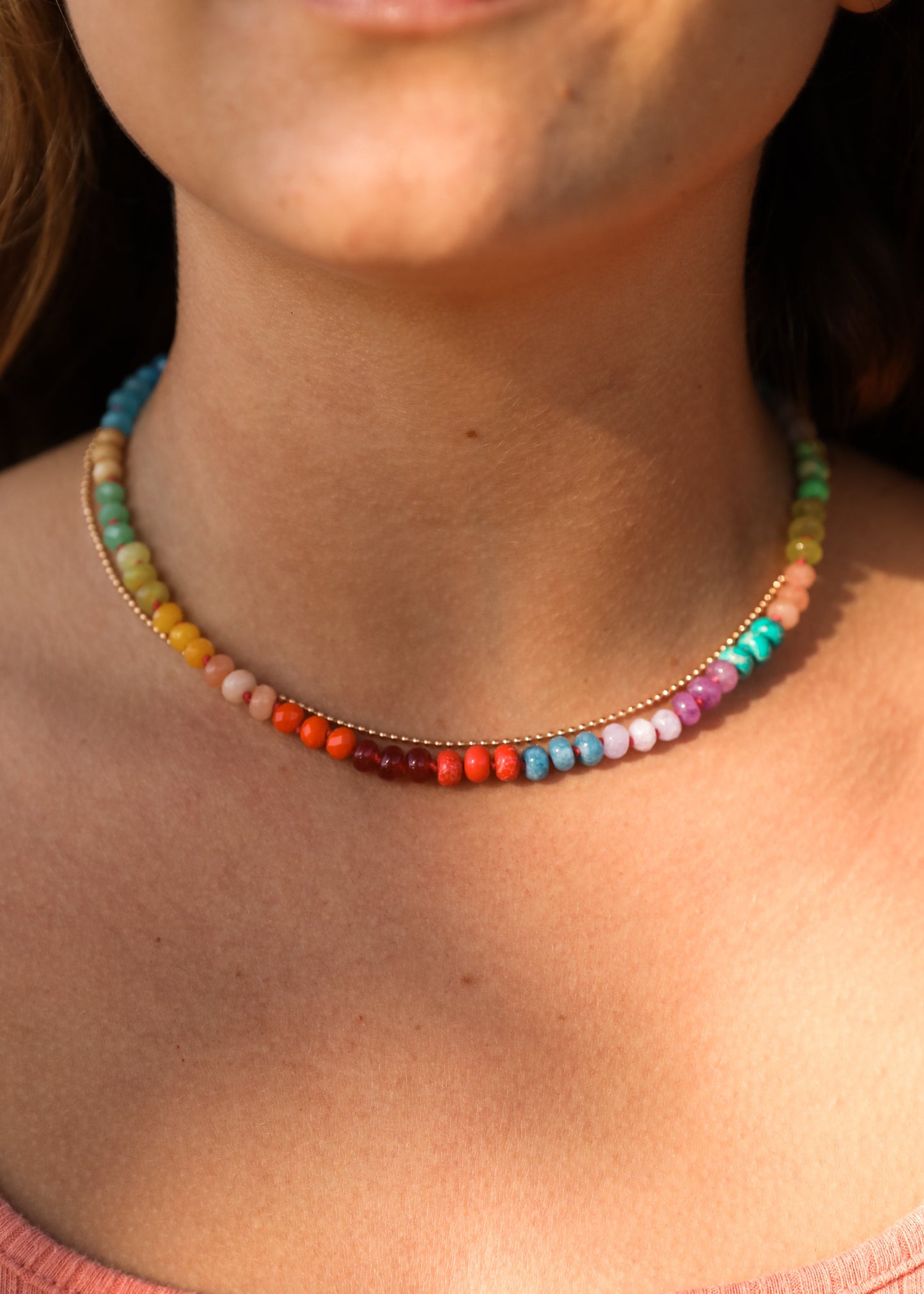 Skyline Gemstone Necklace + 14k Gold Filled Toggle