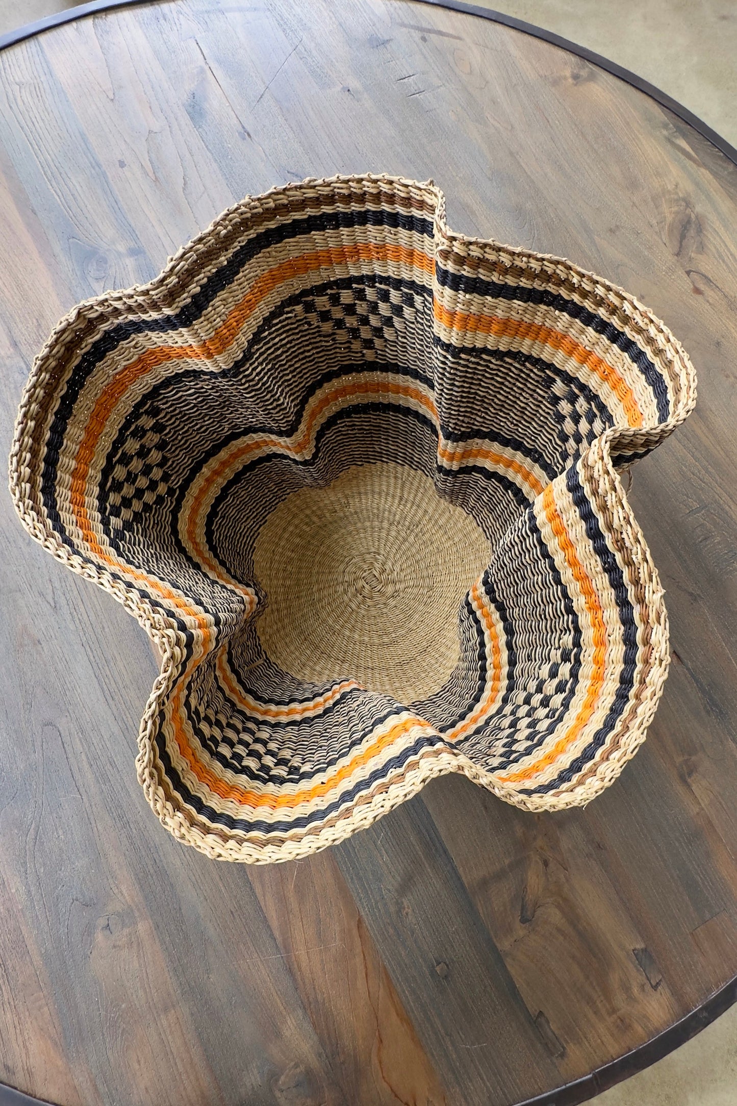 Handwoven Earth Wave Basket