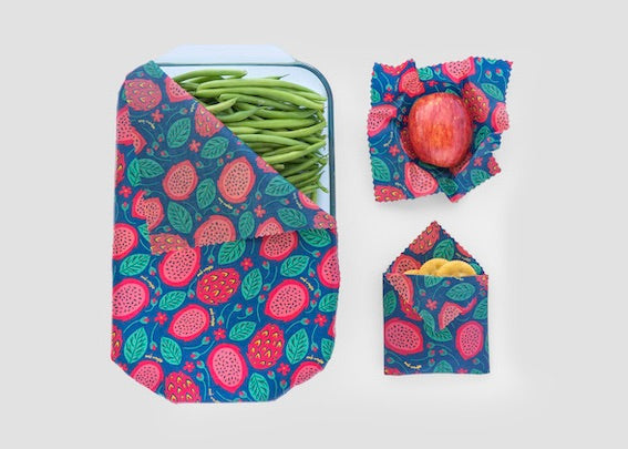 Beeswax Food Wrap | Dragonfruit Print