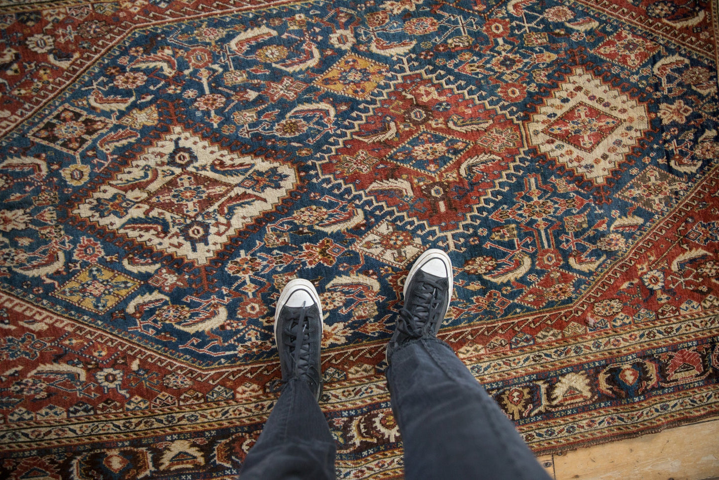 4.5x7.5 Antique Fine Qashqai Rug