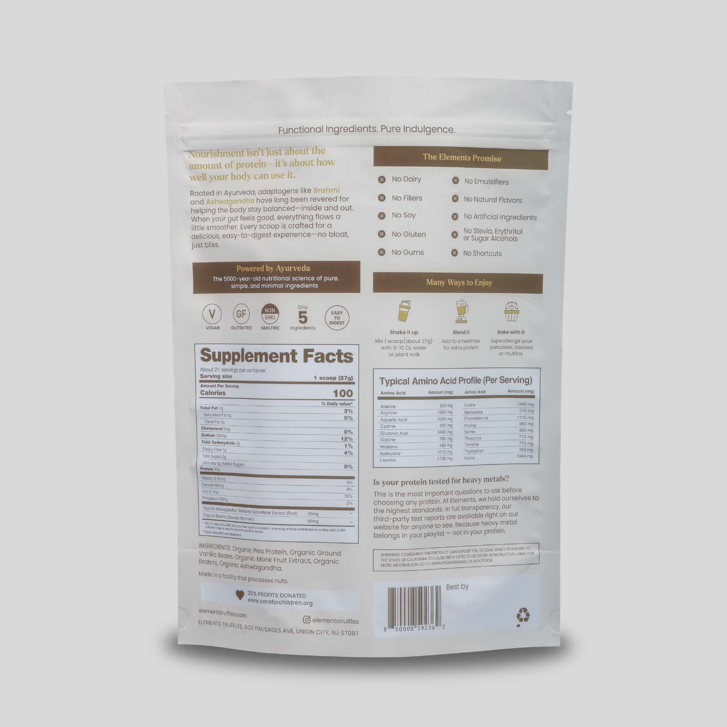 Plant Based Protein Powder: Vanilla | 21 Servings