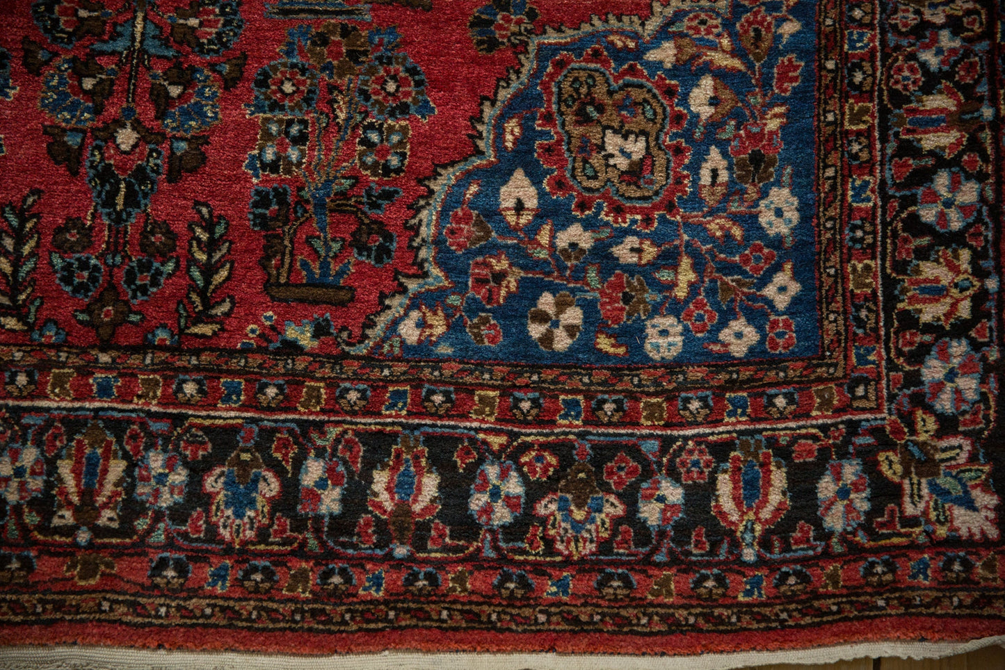 4.5x7 Vintage Sarouk Rug