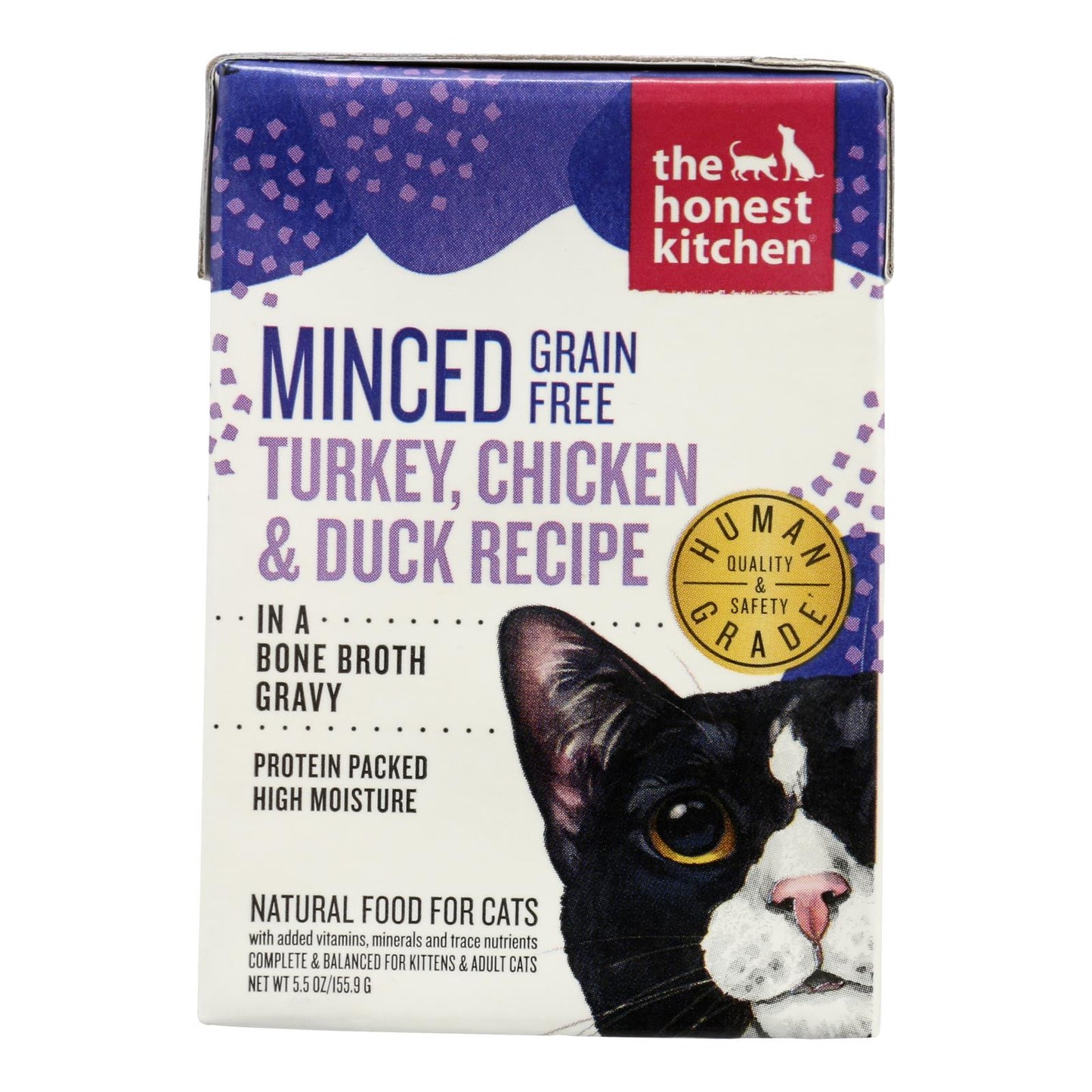 The Honest Kitchen | Cat Food Minced Turkey Chicken Duck Gravy