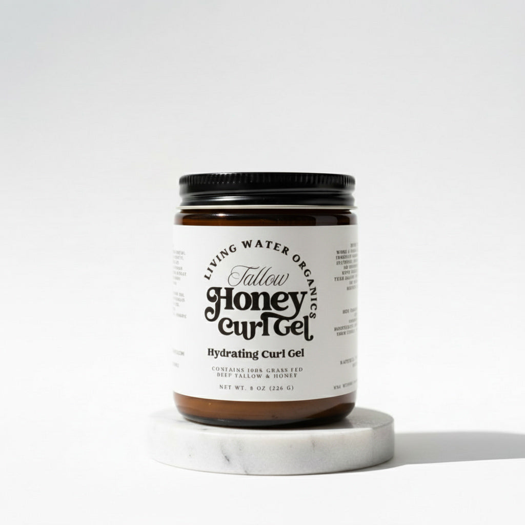 Tallow Honey Curl Gel with 100% Grass Fed Tallow (Medium to Strong Hold)