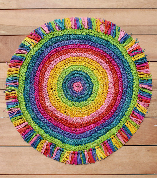 Tulum Raffia Placemat | Colorful woven tabletop
