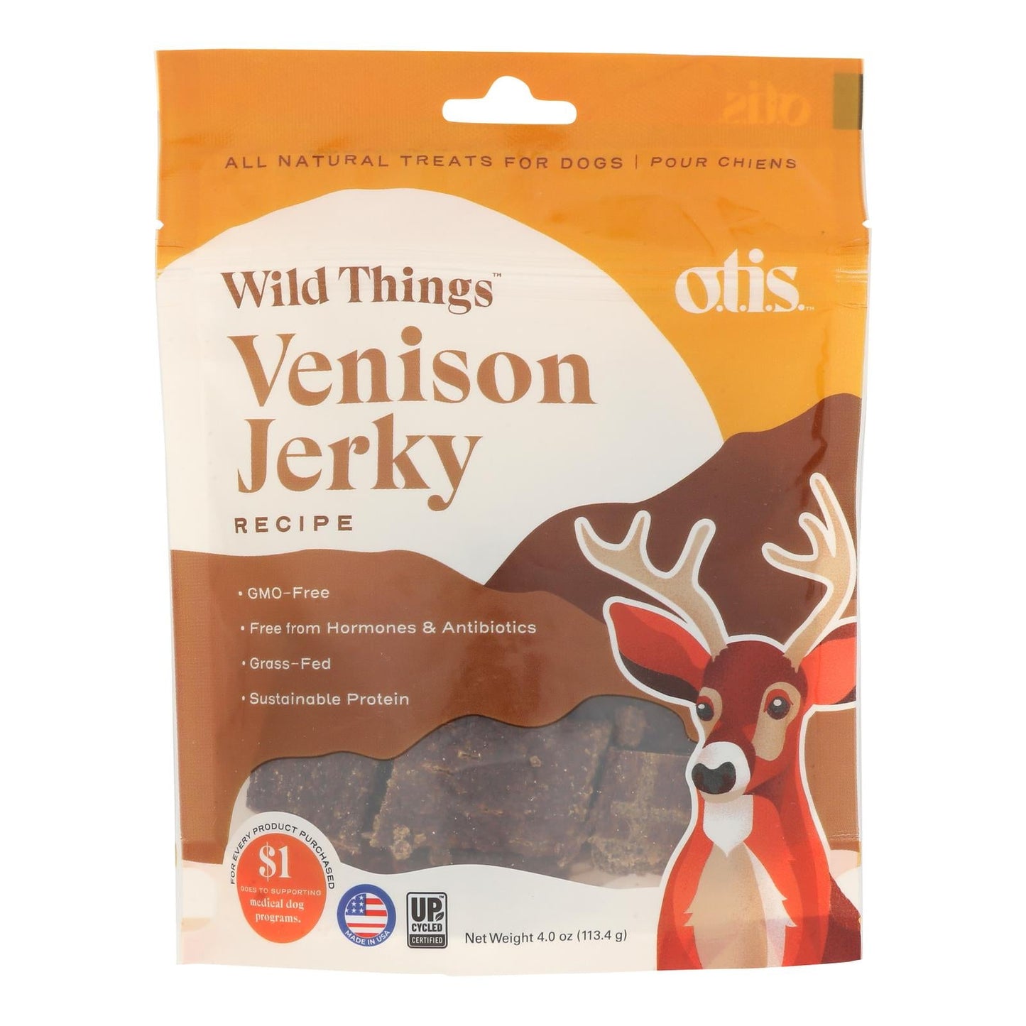 O.T.I.S. | Wild Things Venison Jerky Dog Treats