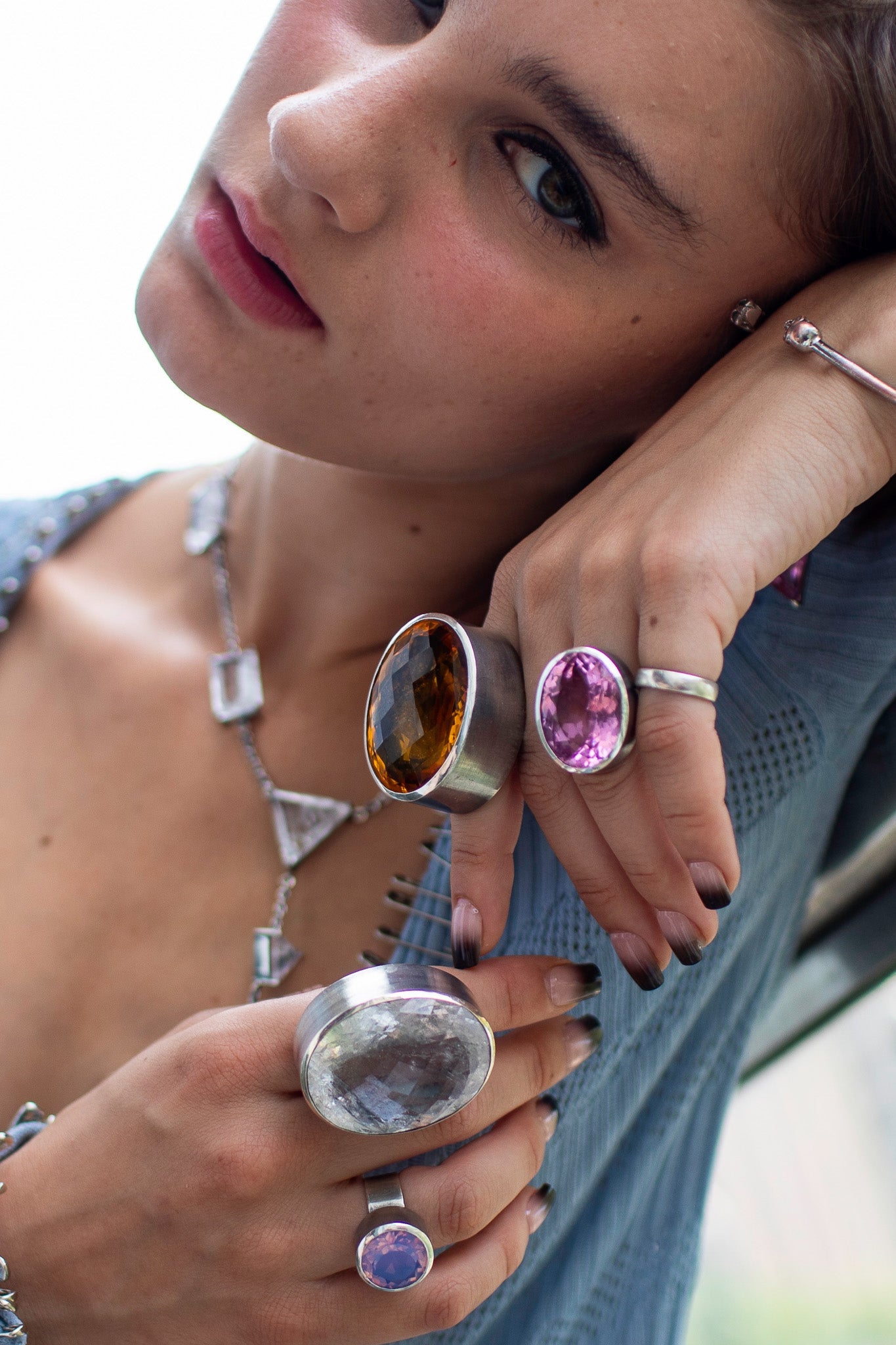 Mini Oval Colossus Ring in Pink Azalea | Silver