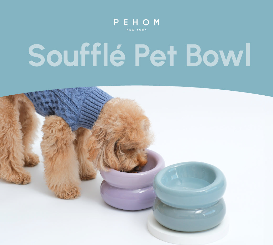 PEHOM | Soufflé Pet Bowl | Frozen Blue