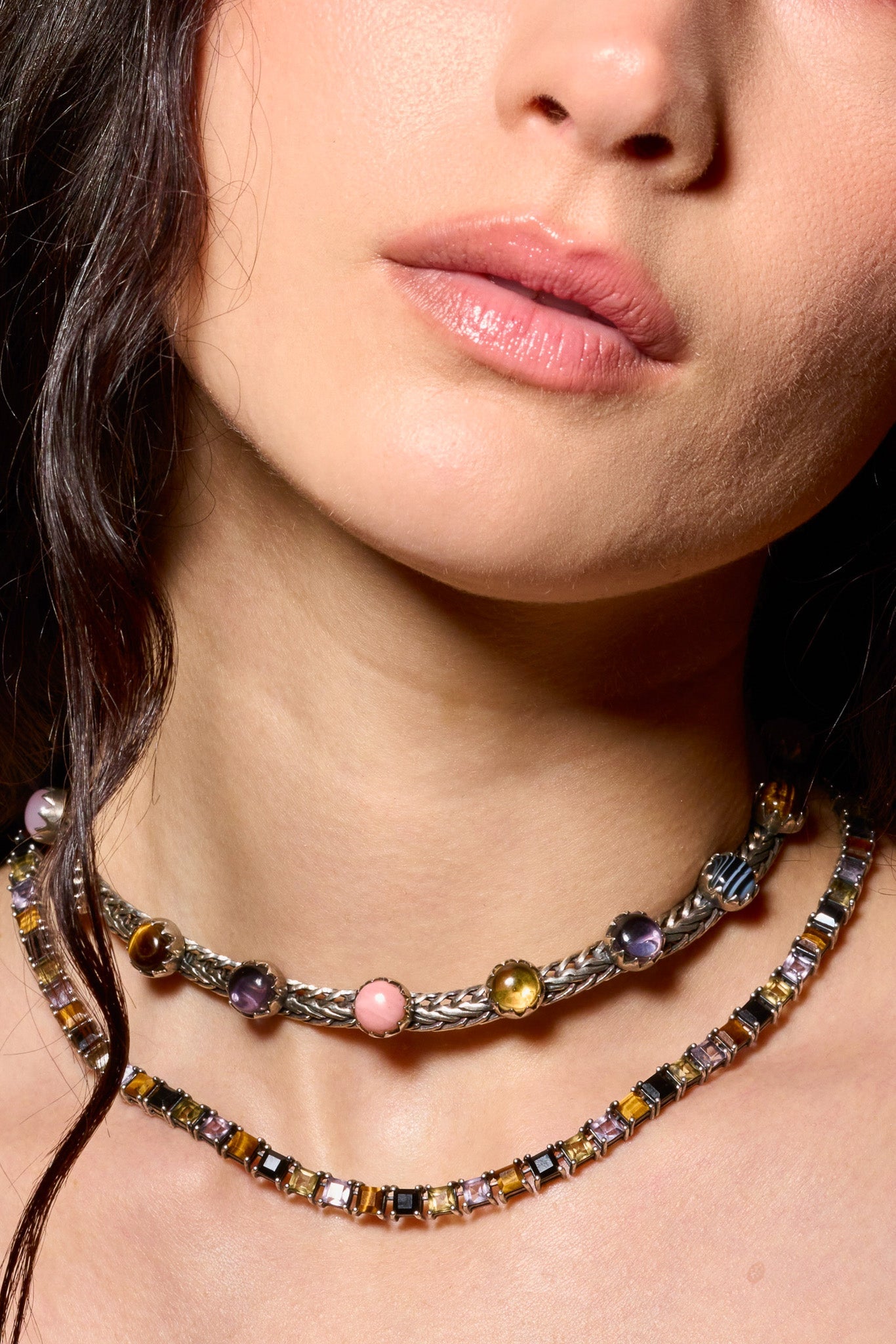 Chainmail Choker in Punk Rocks | Silver