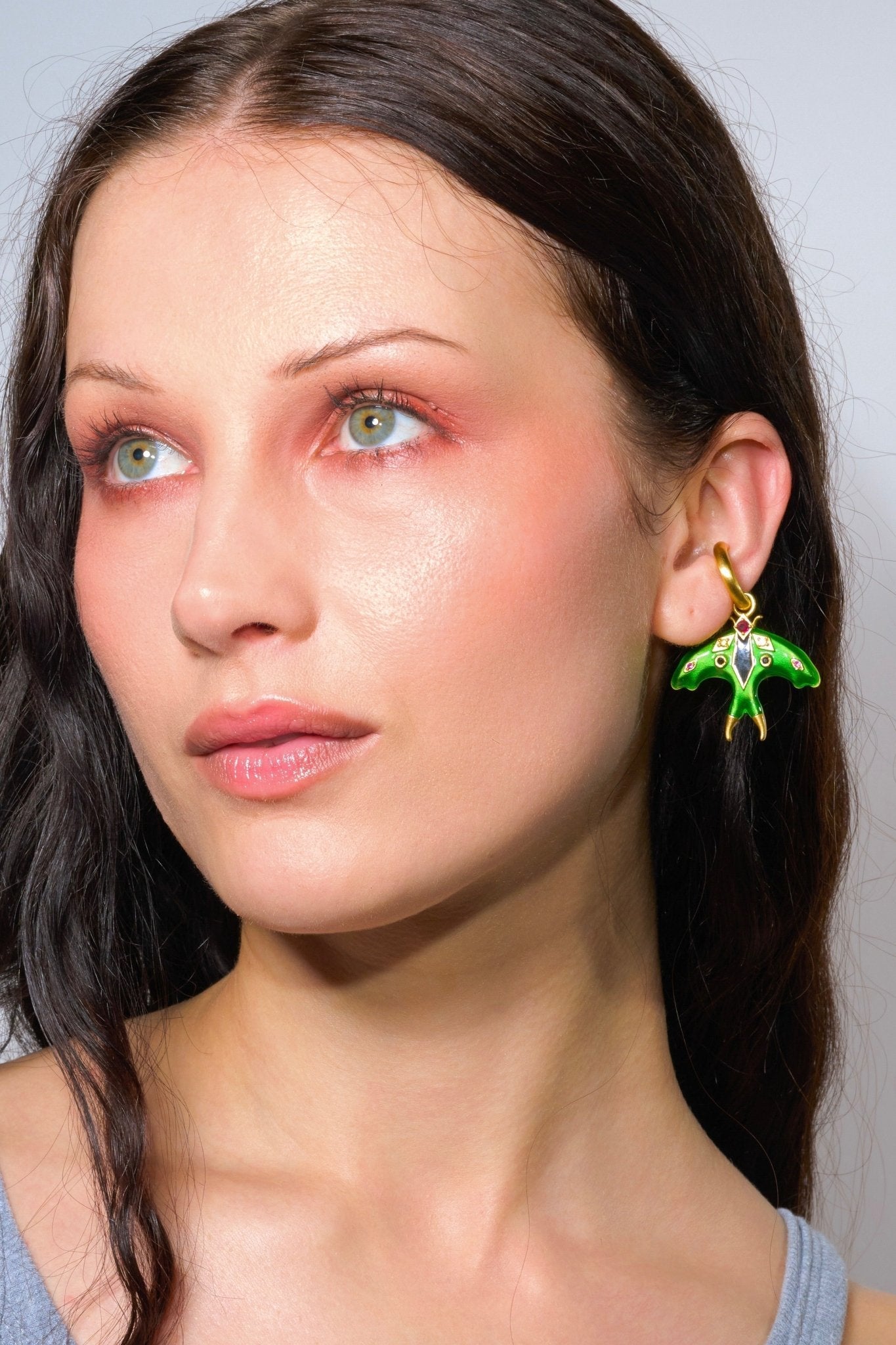 Luna Moth Enamel Ear Cuff | Gold