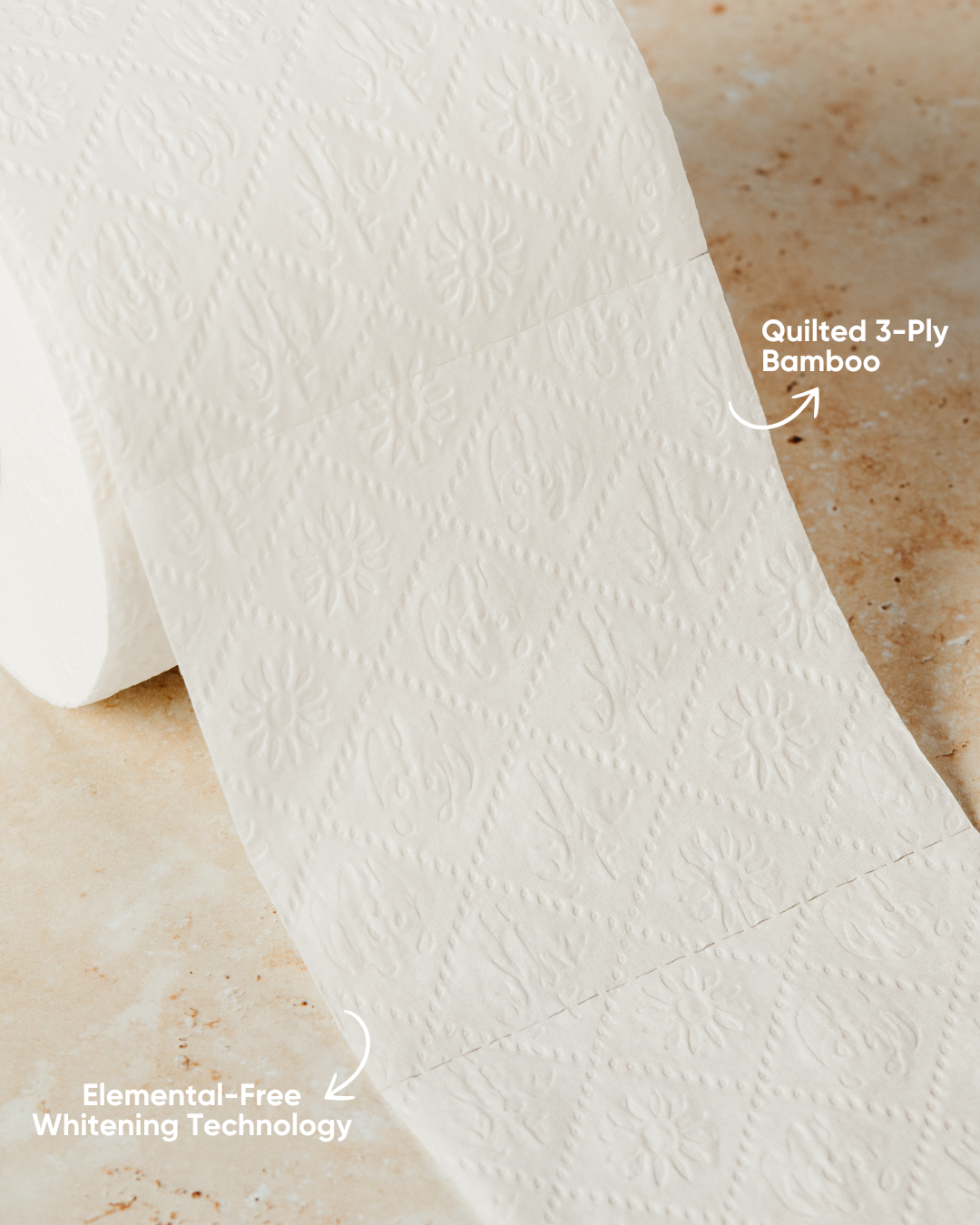 Caretta | 100% Bamboo 3-Ply Toilet Paper | 36 Rolls
