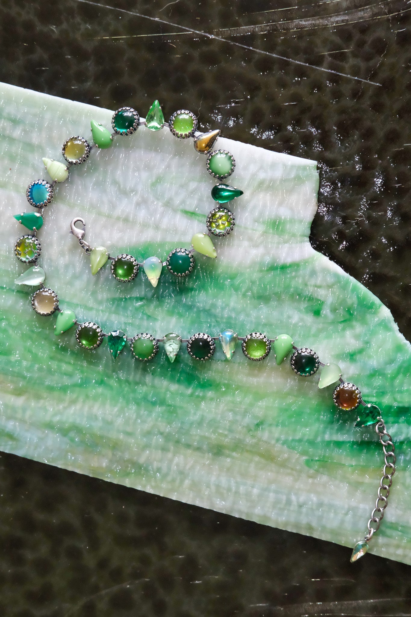 Layering Choker in Salad | Silver