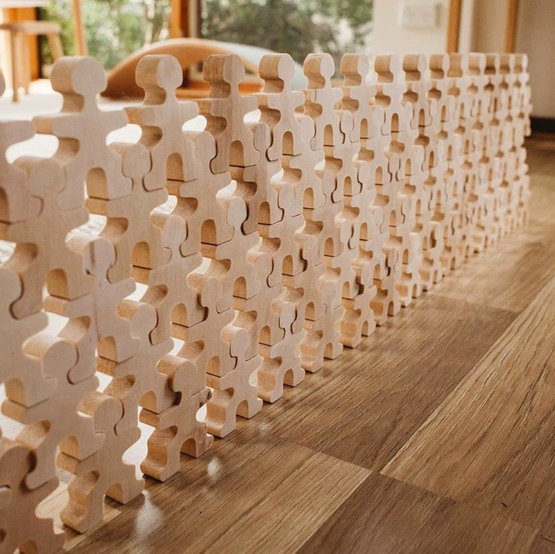 32-Piece Wooden Little Balancing People Stacking Set
