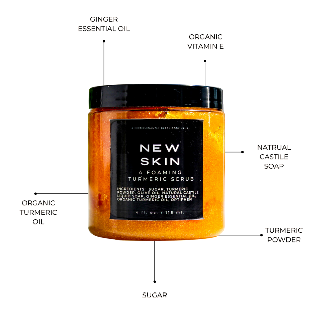 New Skin Foaming Turmeric Scrub