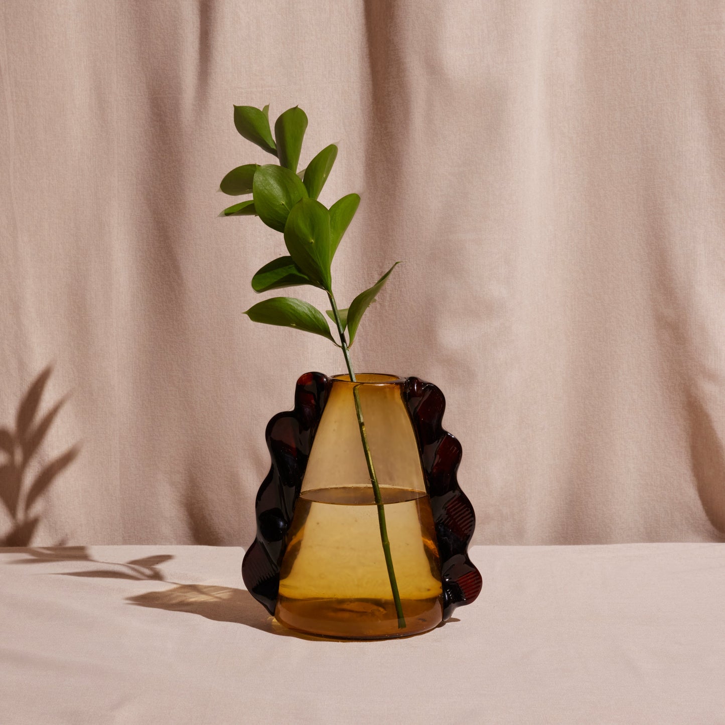 Diego Olivero Betta Amber Glass Vase