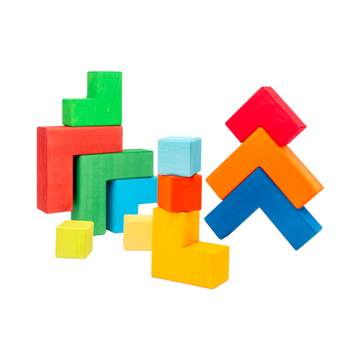 12-Piece Stained Large Rainbow Wooden Puzzle