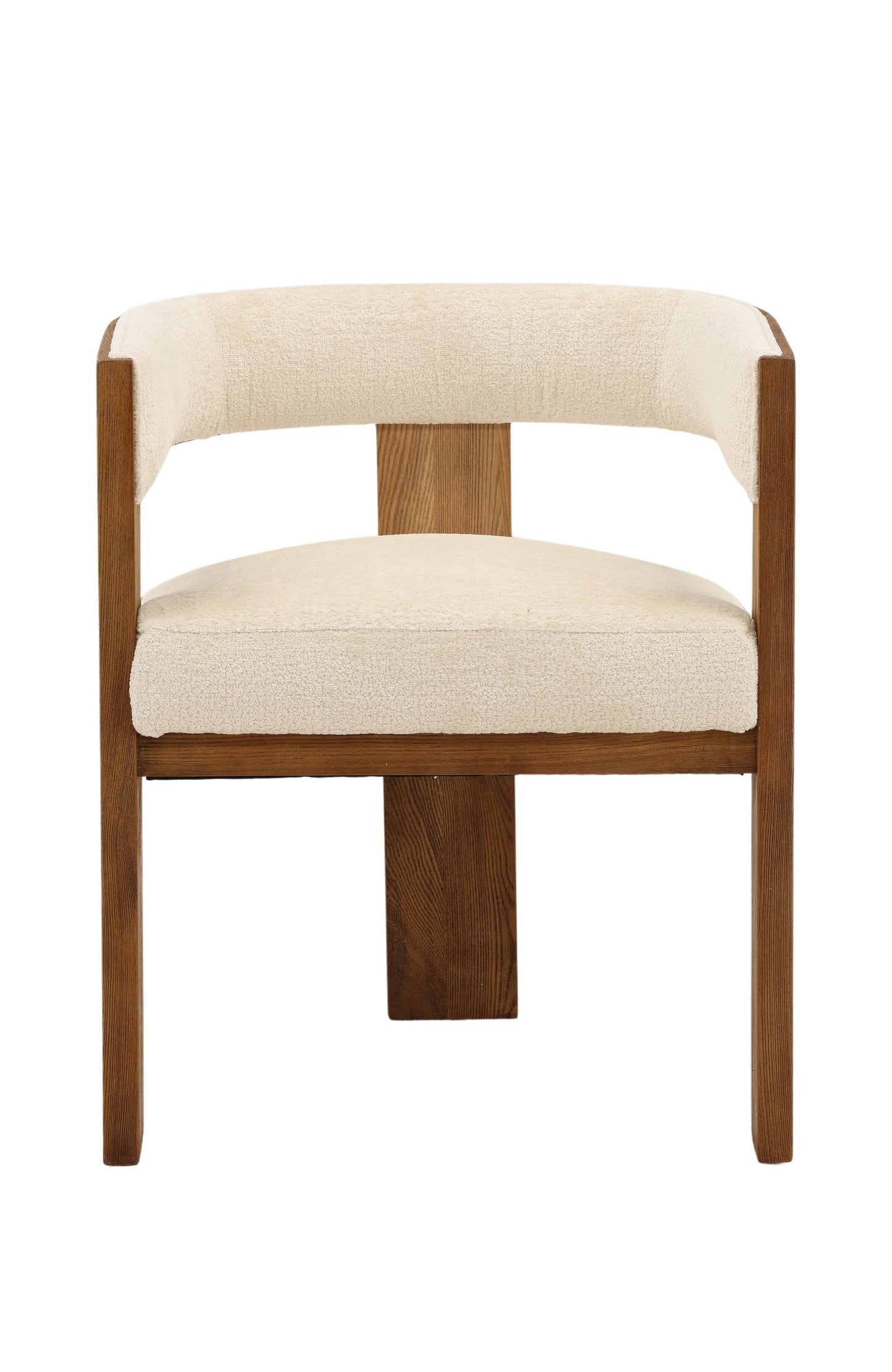 Nolan Chenille Upholstered Dining Chair with Ash Wood Frame