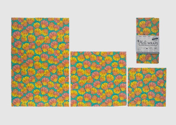 Beeswax Food Wrap | Sunrise Shell Print