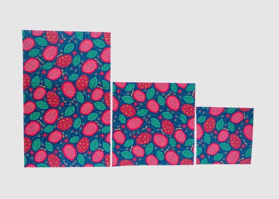 Beeswax Food Wrap | Dragonfruit Print