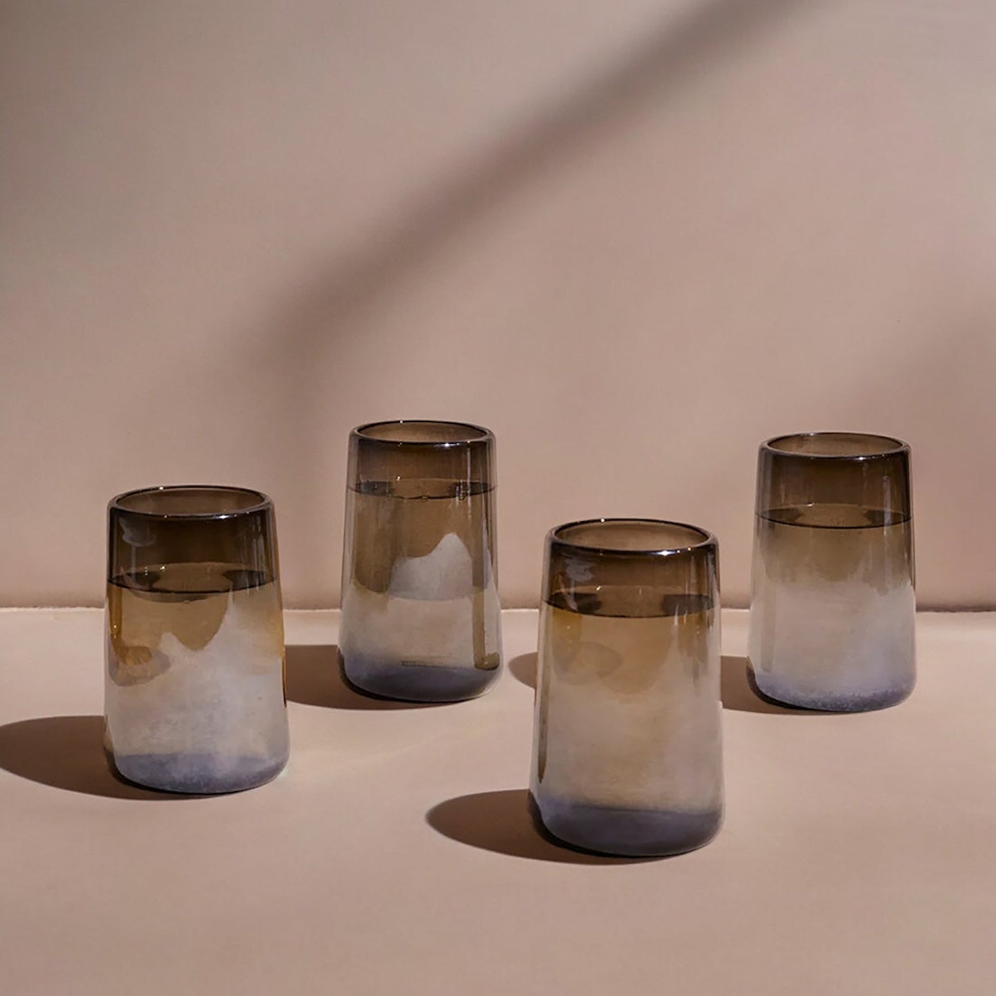 Mario Tall Smoke Luster Glass | Set of 4