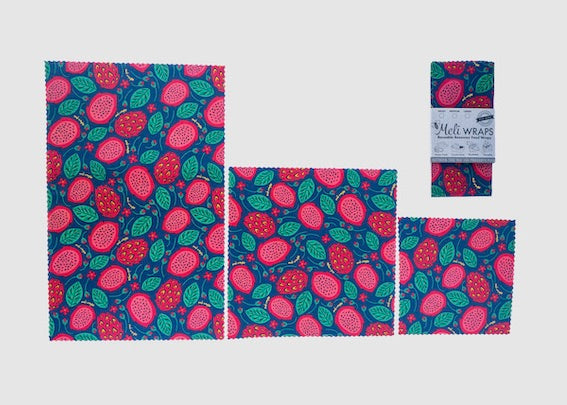 Beeswax Food Wrap | Dragonfruit Print