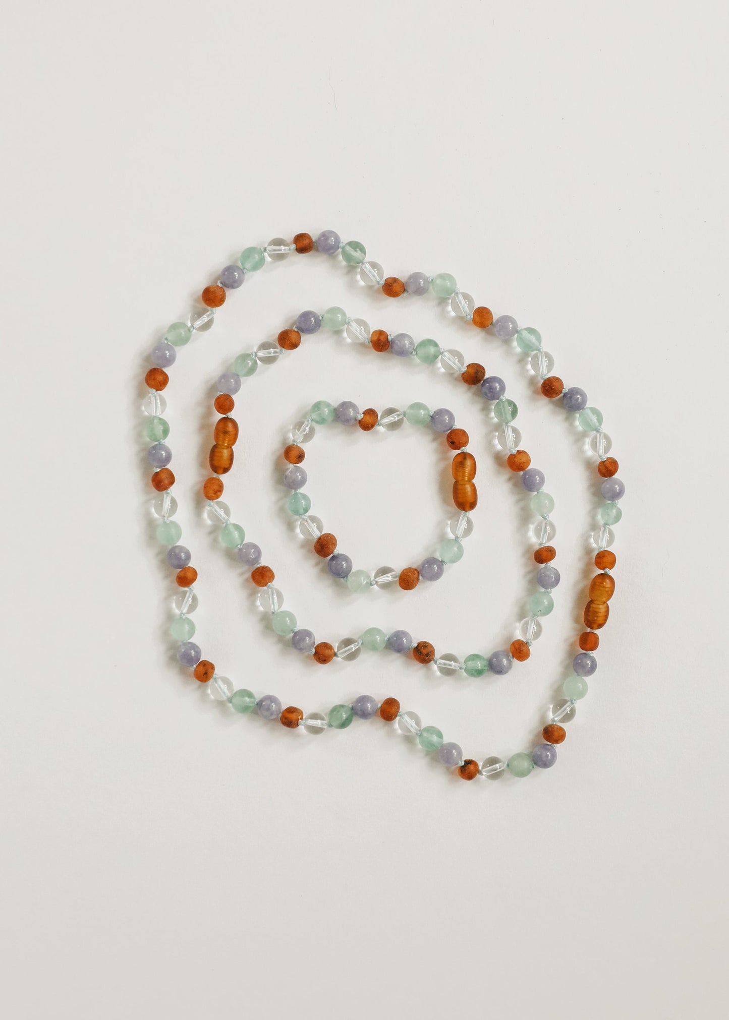 Baltic Sea Amber Natural Gemstone Necklace + 14k Gold Toggle