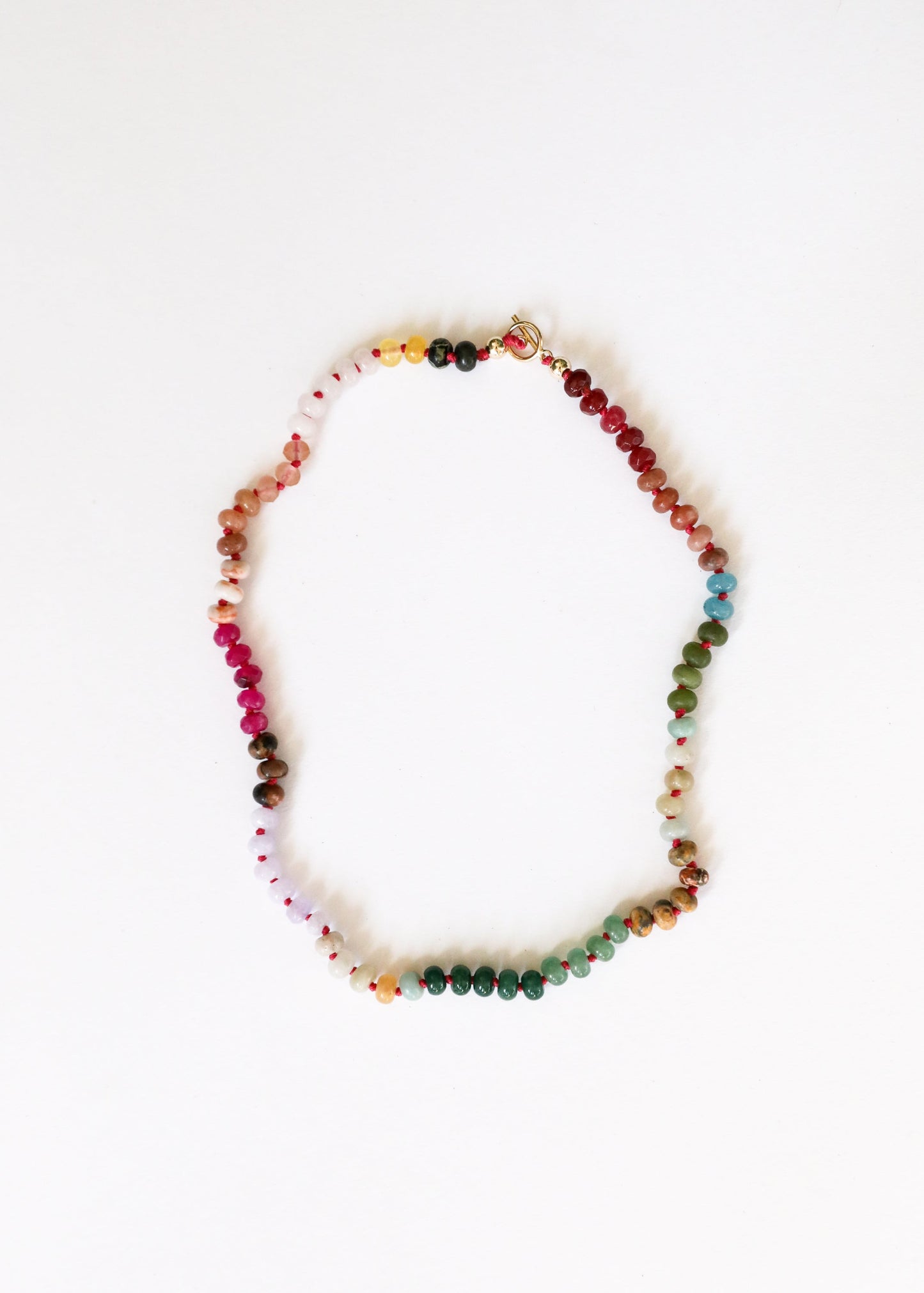 Sedona Natural Gemstone Necklace + 14k Gold Filled Toggle