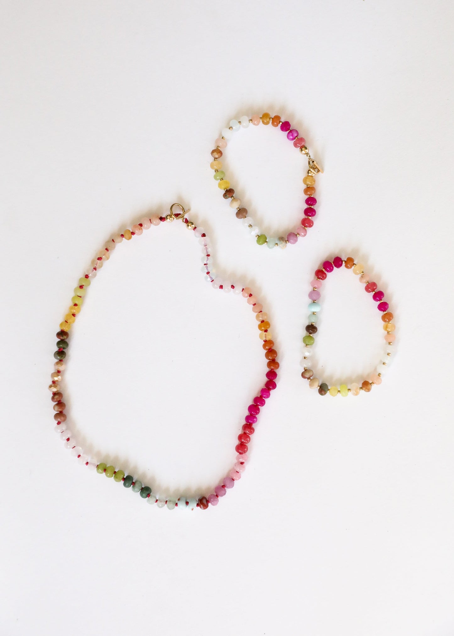 Sandbar Gemstone Necklace + 14k Gold Filled Toggle