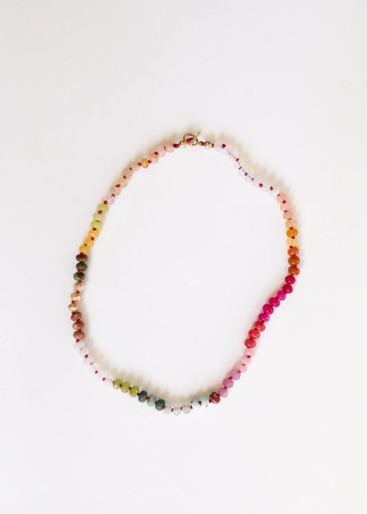 Sandbar Gemstone Necklace + 14k Gold Filled Toggle