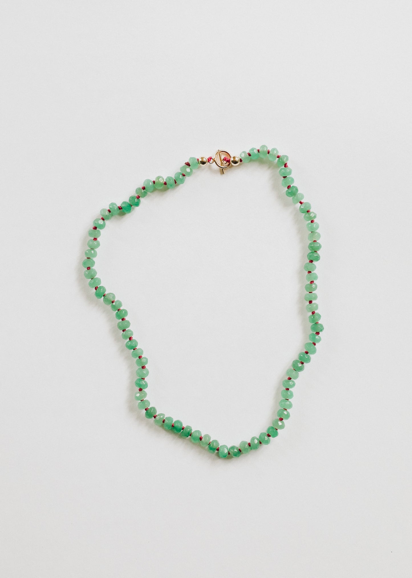 Aventurine Gemstone Necklace + 14k Gold Filled Toggle